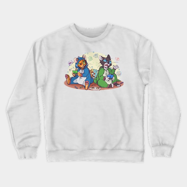 playing bubble bobble Crewneck Sweatshirt by FoxintheBushStudios